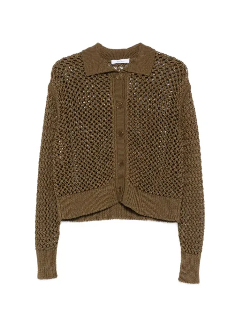 Max Mara open-knit button-up cardigan Green 2621346041600