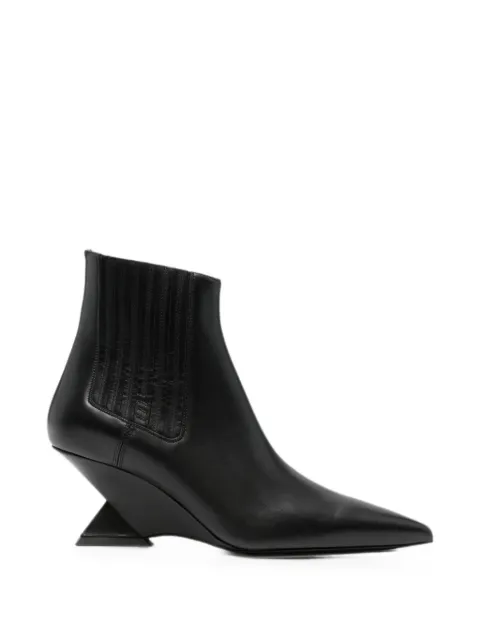 The Attico Cheope sculptural-wedge ankle boots Black 261WSH00921LBT019AA
