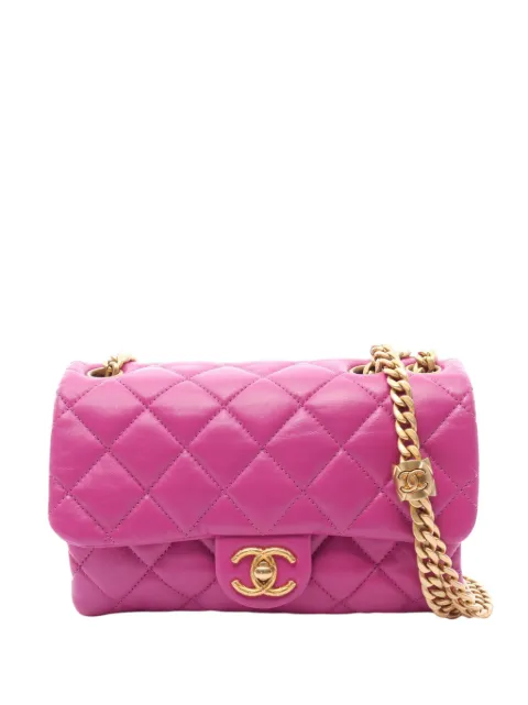 CHANEL Pre-Owned 2021-2026 Small Quilted Lambskin On And On Chain Flap shoulder bag Purple UMMZ5MTVQ8H0RB7Y