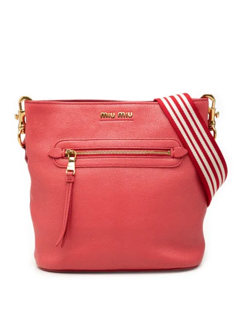 Miu Miu Pre-Owned 2010-2026 Goatskin Madras crossbody bag Pink SIX4HHTD2Q0O1L6O