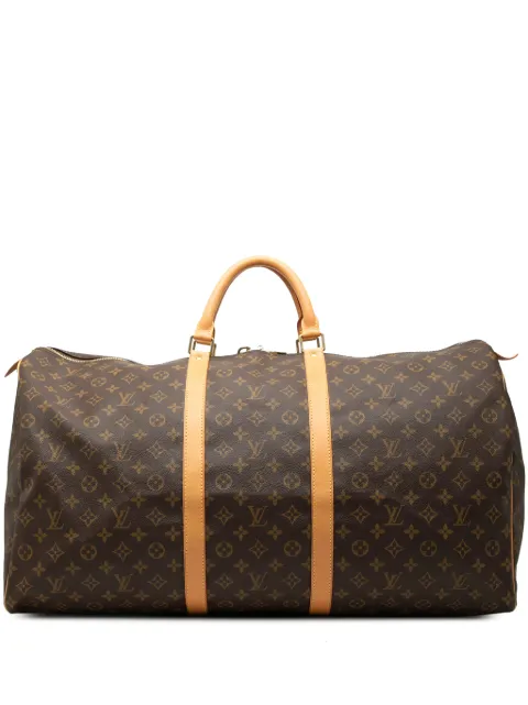 Louis Vuitton Pre-Owned 2001 Monogram Keepall 60 travel bag Brown JHU5R2CCIEBBI8H6