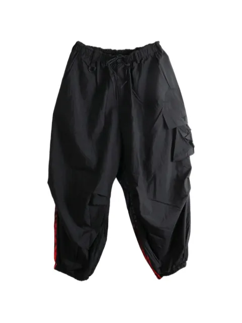 Y-3 side-stripe wide-leg track pants Black KR1076