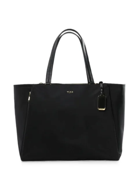 Tumi large Valetta logo-plaque luggage-tag tote bag Black 1591292693