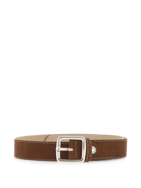 GIANNI CHIARINI contrast-stitch suede belt Brown CNK00972