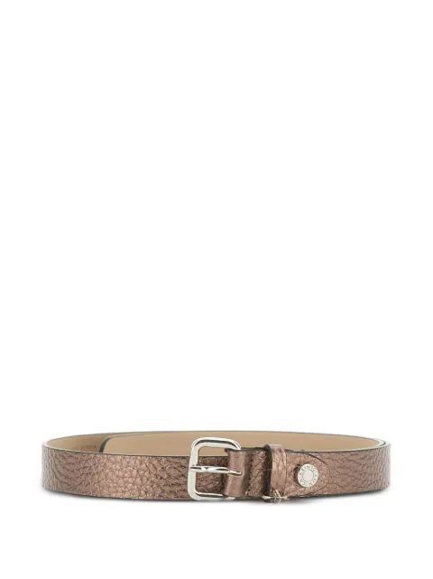 GIANNI CHIARINI maxi-grain leather belt Brown CNK00093RNGMOON