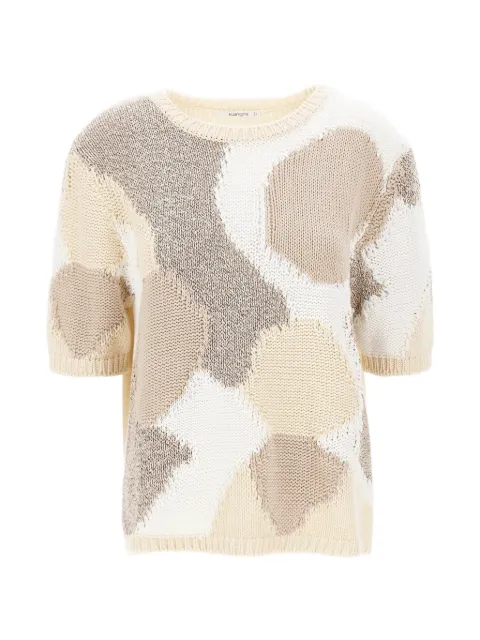 Kangra sequin-embellished patchwork sweater Neutrals 180021201