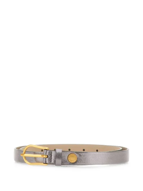 GIANNI CHIARINI logo-buckle leather belt Silver CNK00956VNCMETCITYNOIRE