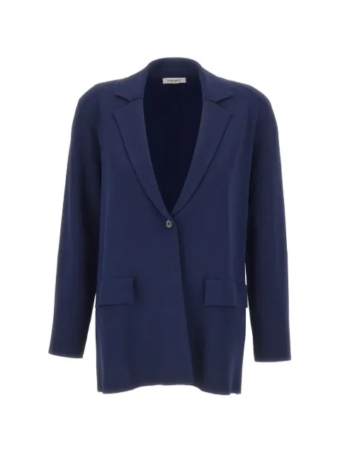 Kangra Milano-stitch single-breasted blazer Blue 194057038