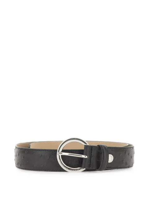 GIANNI CHIARINI ostrich-effect padded belt Black CNK00958STEMUNERO