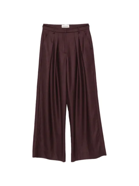 BOMPARD pleated twill palazzo pants Brown CT066