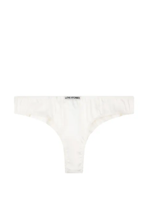 Love Stories logo-patch thong Neutrals L25101048