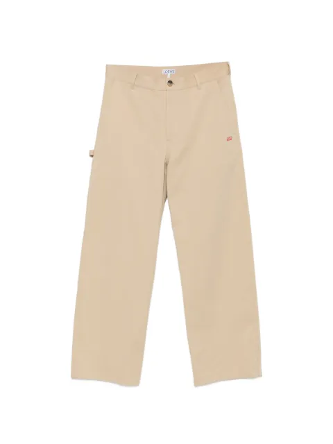 LOEWE logo-embroidered trousers Neutrals H526Y04X77