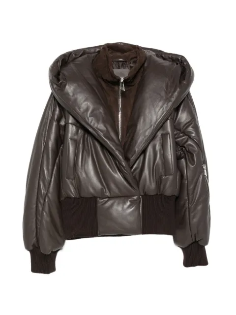 The Attico quilted hooded jacket Brown 261WCB00127LBT169AA