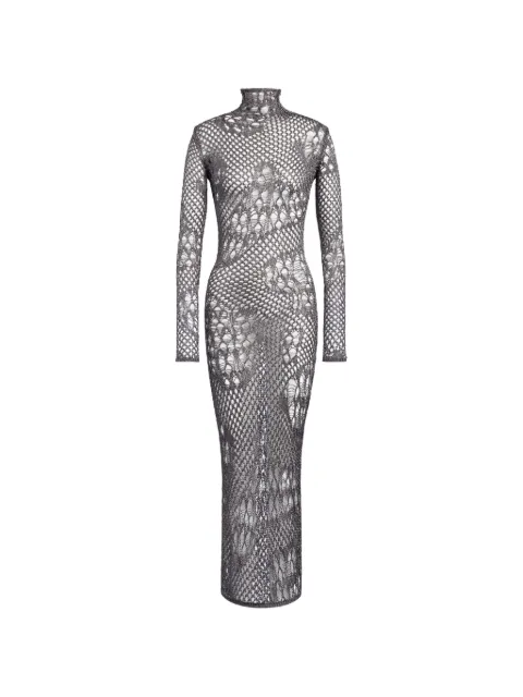 DONDUP long-sleeve maxi dress Grey DA564M01043D961