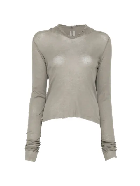 Rick Owens long-sleeve sheer top Grey RP02F5210MR