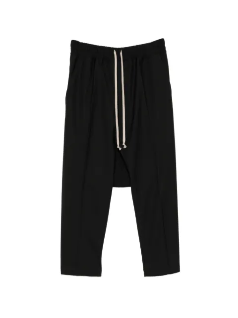 Rick Owens drawstring dropped-crotch trousers Black RU02F4381ZL