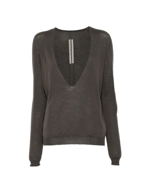 Rick Owens deep V-neck sweater Grey RP02F5668M