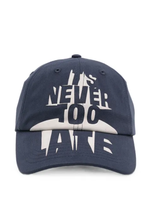 KAP Company slogan-print cap Blue KAPNVRTOONVY