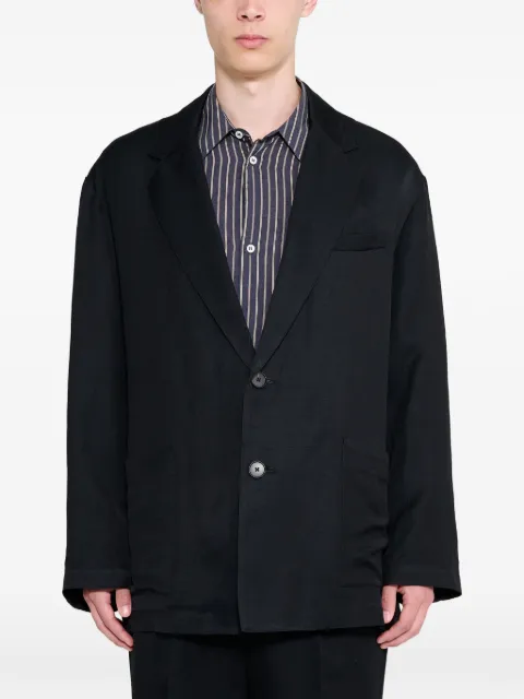 ssstein single-breasted twill jacket Black ST1456