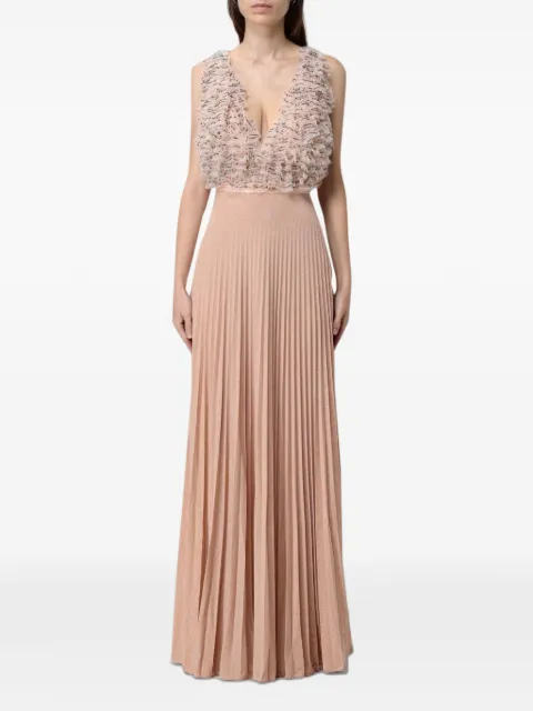 Elisabetta Franchi ruffled-bodice maxi dress Pink ABR19EA1