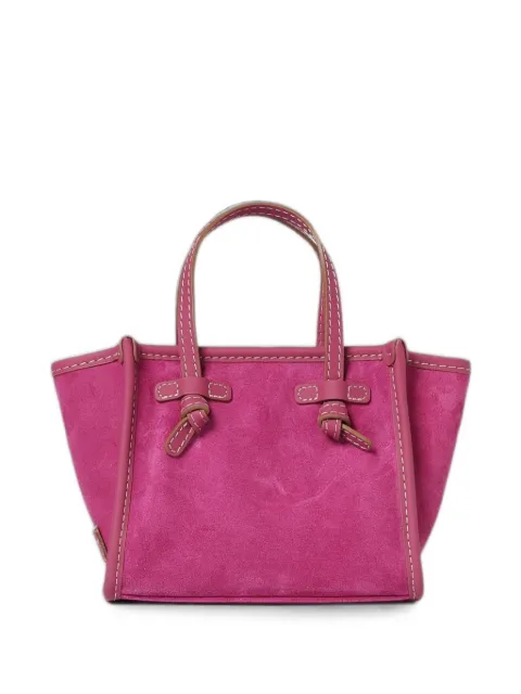 GIANNI CHIARINI small Miss Marcella suede tote bag Pink BS8065CMPL