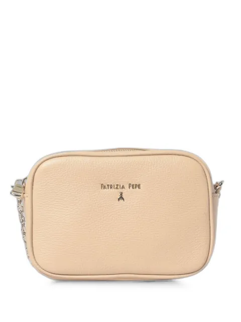 Patrizia Pepe grain-leather shoulder bag Neutrals CB0071L001R874