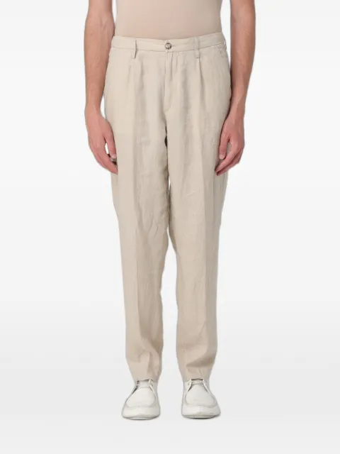 Re-Hash pleat-detail linen trousers Neutrals P6173L143