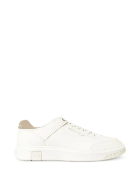 Emporio Armani lace-up panelled sneakers Neutrals XM001722AF17540