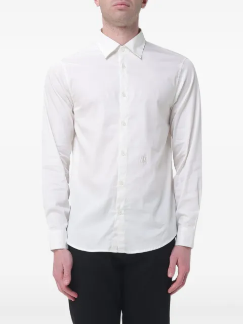 Armani Exchange logo-embroidered shirt White XM000339AF10192