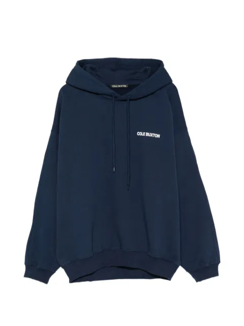 COLE BUXTON CB logo-print drawstring hoodie Blue SPHO001