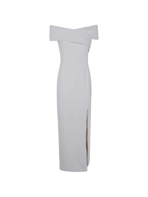 Lauren Ralph Lauren off-shoulder side-slit midi dress White 253P13931