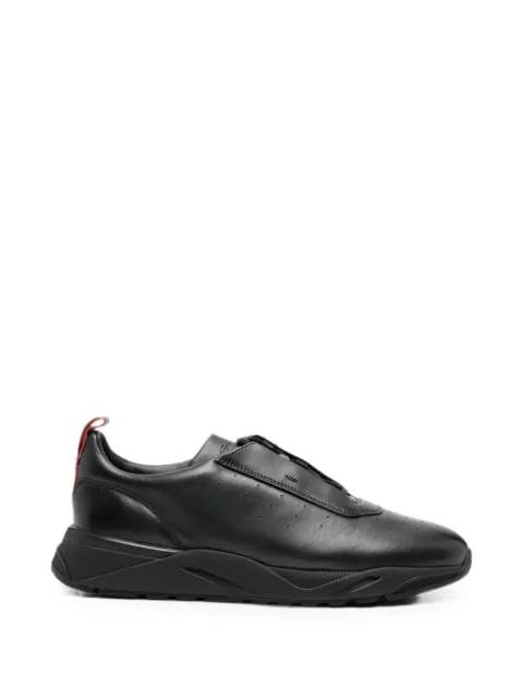 Santoni perforated-detail lace-up sneakers Black MBIM22027NERTGON