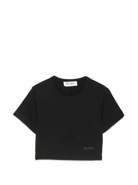 The Attico corset-style cropped T-shirt Black 261WCT00364JJJ025AA