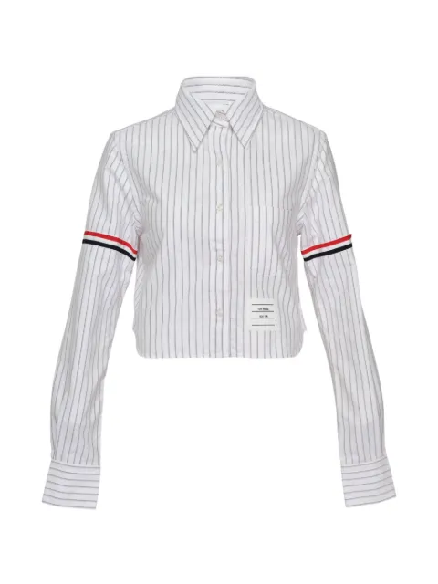 Thom Browne striped cropped shirt White FLL183OF0013