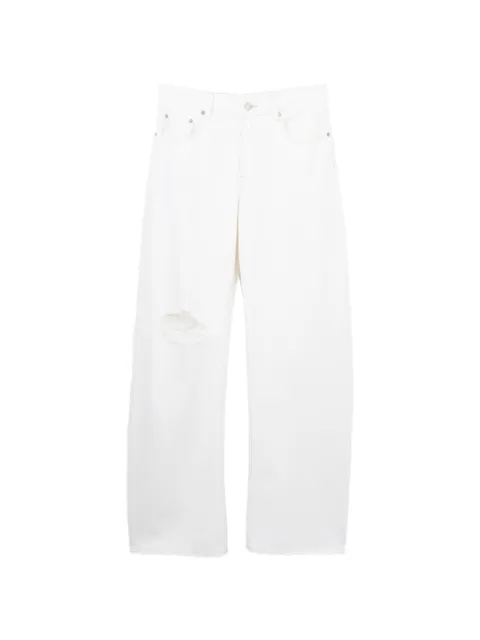 Helmut Lang distressed bootcut jeans White HLXJN202STCXRWHX026