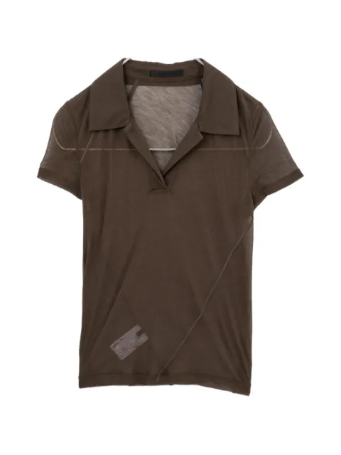 Helmut Lang sheer-panel top Brown HLXPO5022PLXRBWD00S