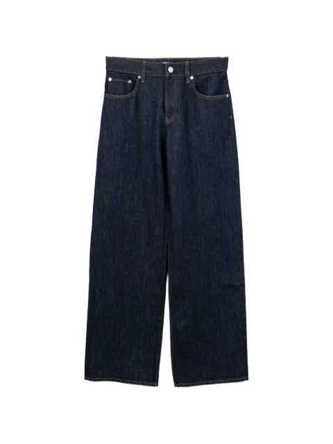Helmut Lang seam-detail logo-patch jeans Blue HLXJN203RK5XRNYX026