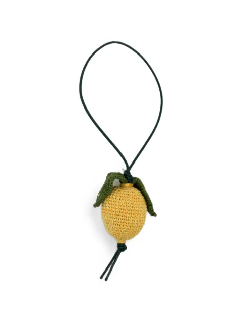 JW Anderson crochet-knit lemon-motif charm Yellow AC0456FA0531YELLOWGREEN