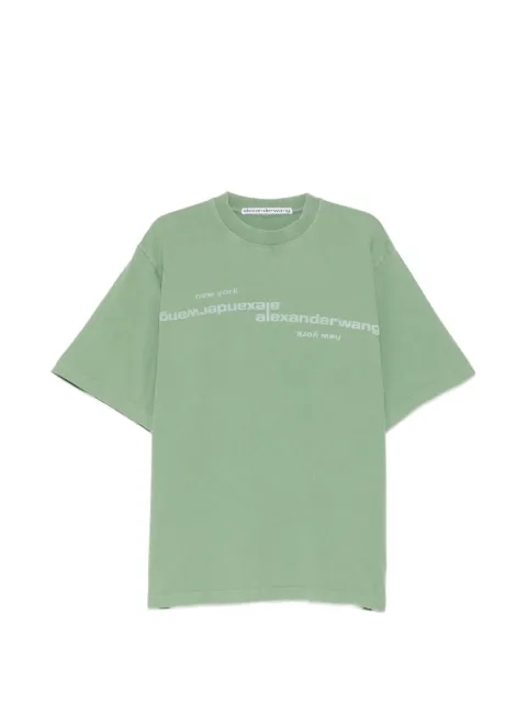Alexander Wang mirrored logo tee Green UCC3261926ATS