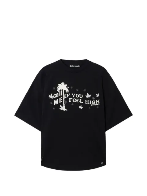 Palm Angels Feel High oversized T-Shirt Black PAMAA05F26JR011003
