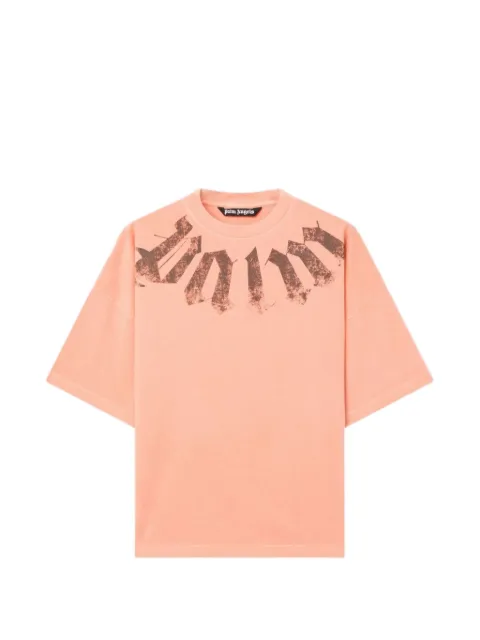 Palm Angels Big Neck logo loose tee Orange PAMAA03F26JR012160