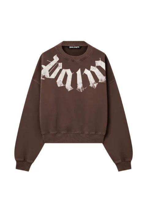 Palm Angels logo-print sweatshirt Brown PAMBA04F26FL016003