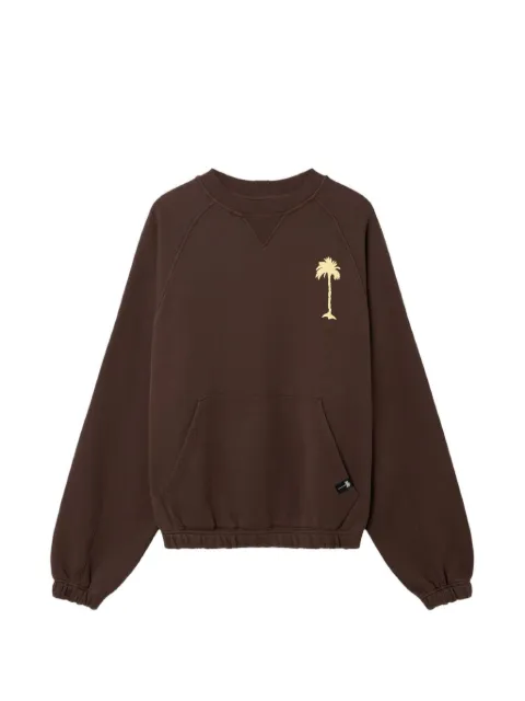 Palm Angels Feel High regular crewneck sweatshirt Brown PAMBA07F26FL016084