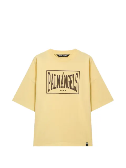 Palm Angels Box Logo loose T-Shirt Yellow PAMAA03F26JR041960