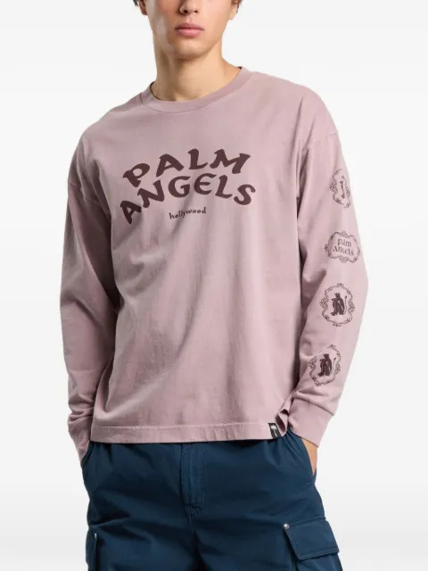 Palm Angels Devil Herald regular T-shirt L/S Purple PAMAB01F26JR013860