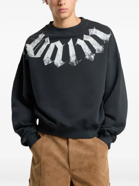 Palm Angels logo-print cotton sweatshirt Black PAMBA04F26FL011003