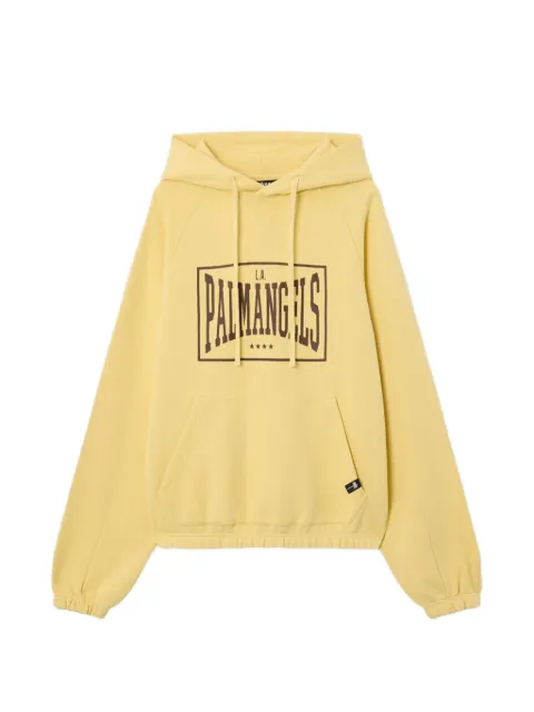 Palm Angels Box Logo loose hoodie Yellow PAMBB04F26FL011938