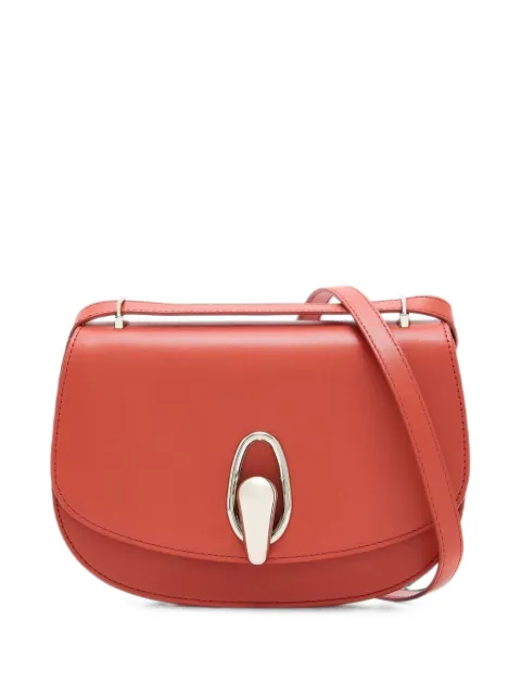 Giorgio Armani leather twist-lock shoulder bag Orange GW001710AF20738