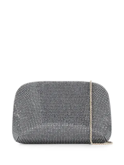 Giorgio Armani crystal-embellished chain-strap clutch bag Grey GW003118AF17674