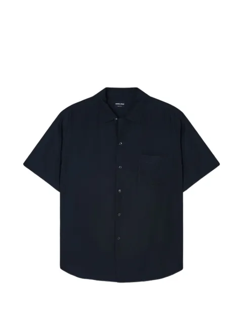 Giorgio Armani short-sleeve chest-pocket shirt Black GM003169TE20303